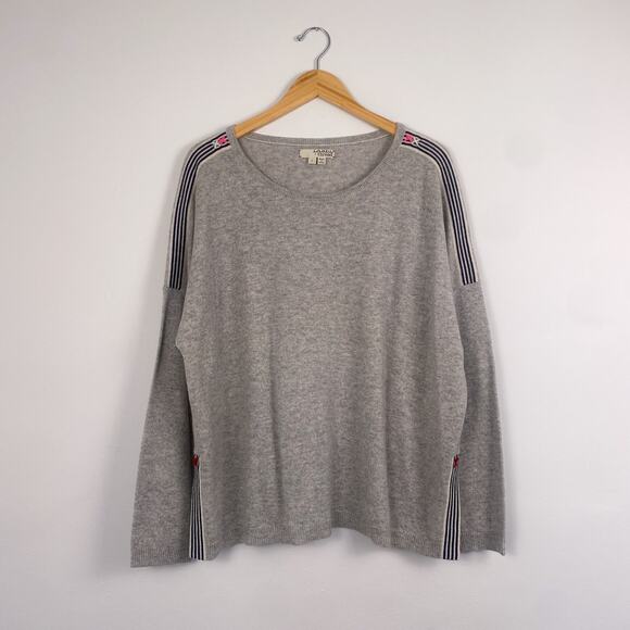Label + Thread 100% Cashmere Crew Neck Pullover Gray Large - Picture 1 of 7